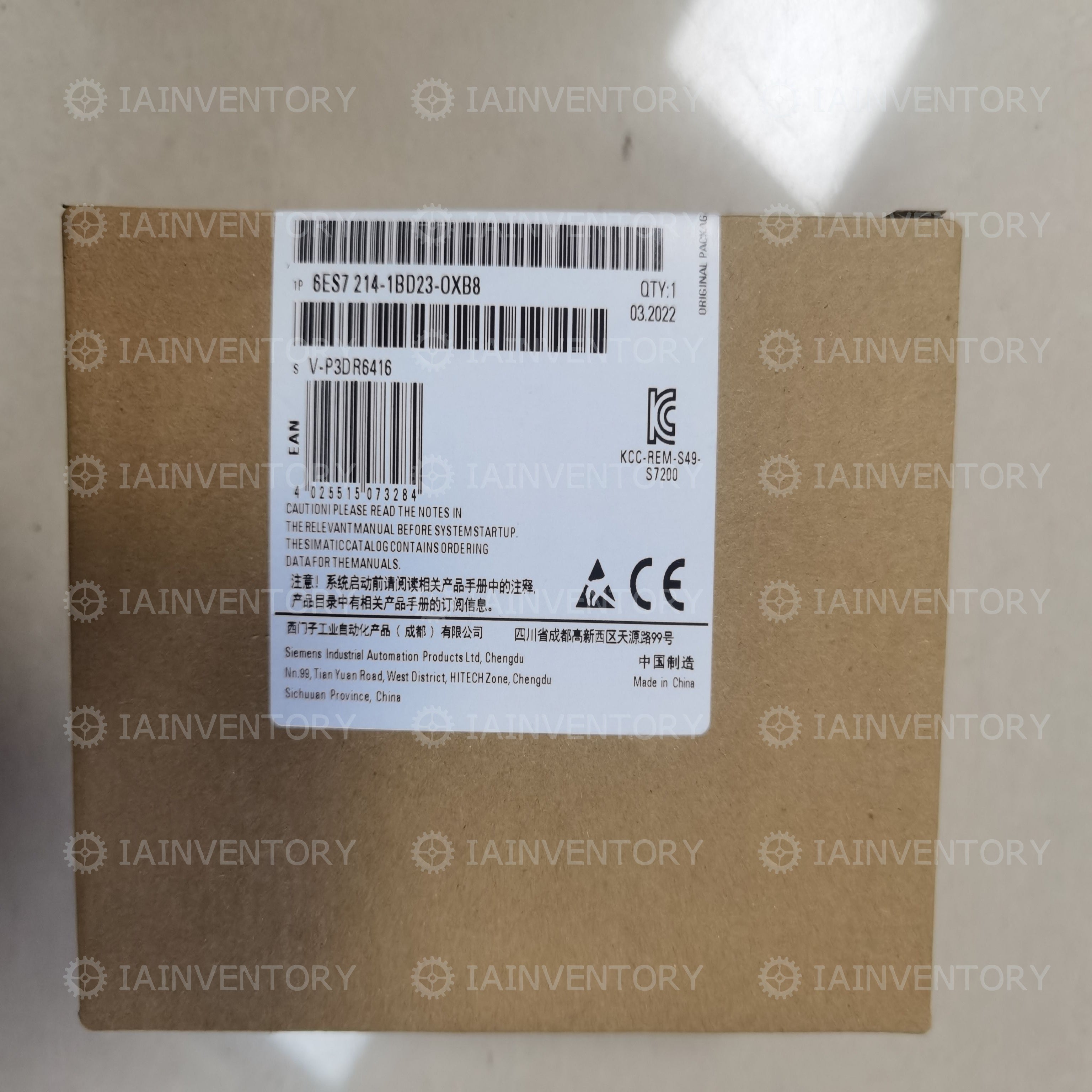 Siemens 6ES7214-1BD23-0XB8 Processor  6ES7 214-1BD23-0XB8