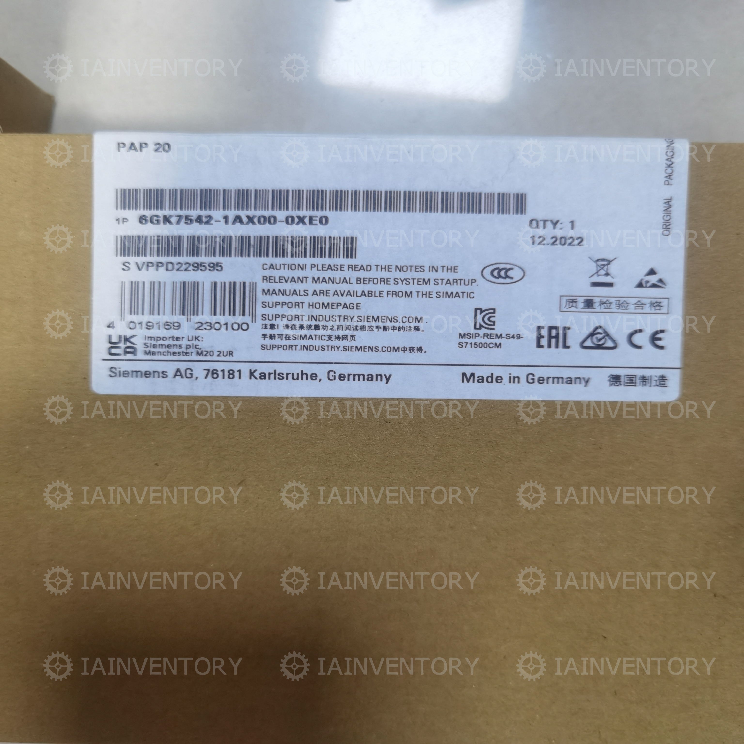 6GK7542-1AX00-0XE0 Siemens CM1542-1 Communication Module