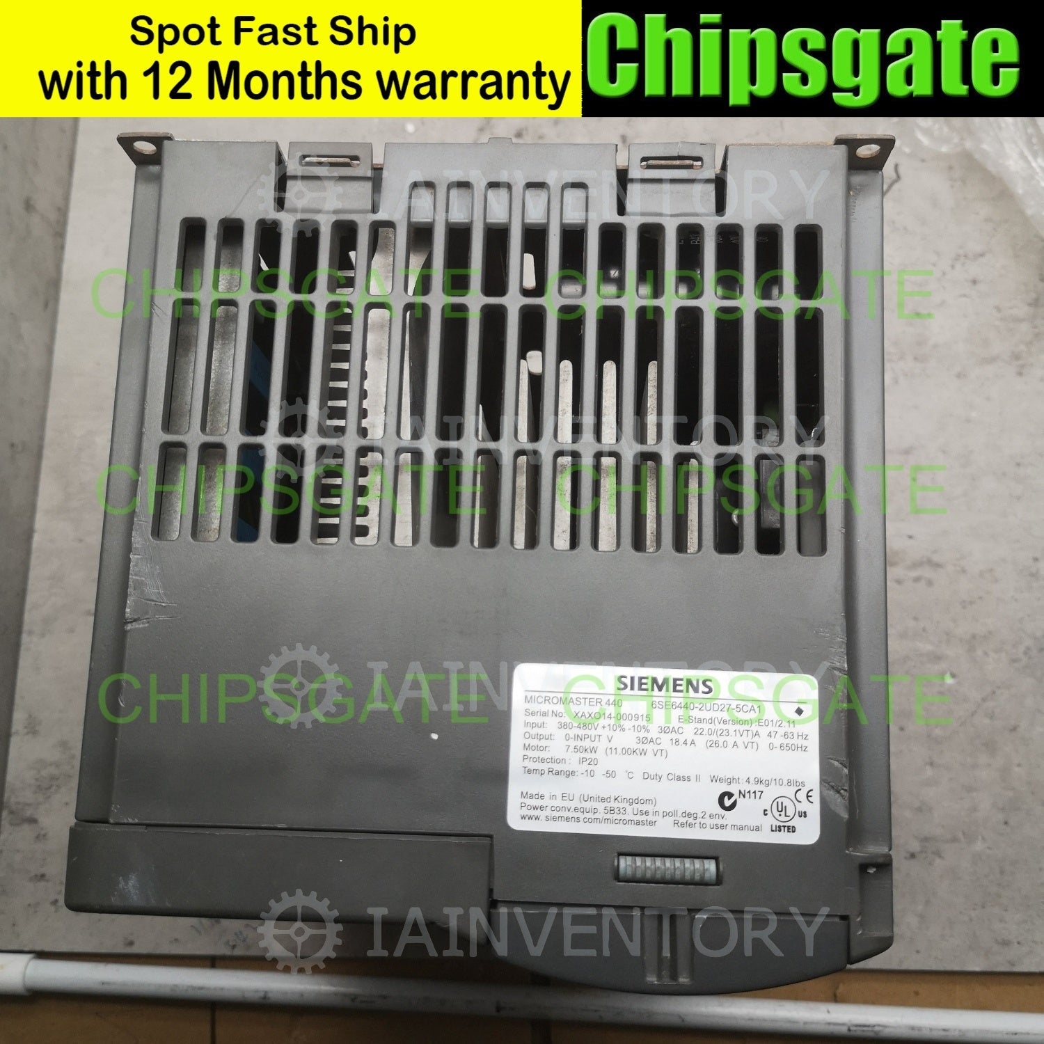 Siemens 6SE6440-2UD27-5CA1 6SE64402UD275CA1