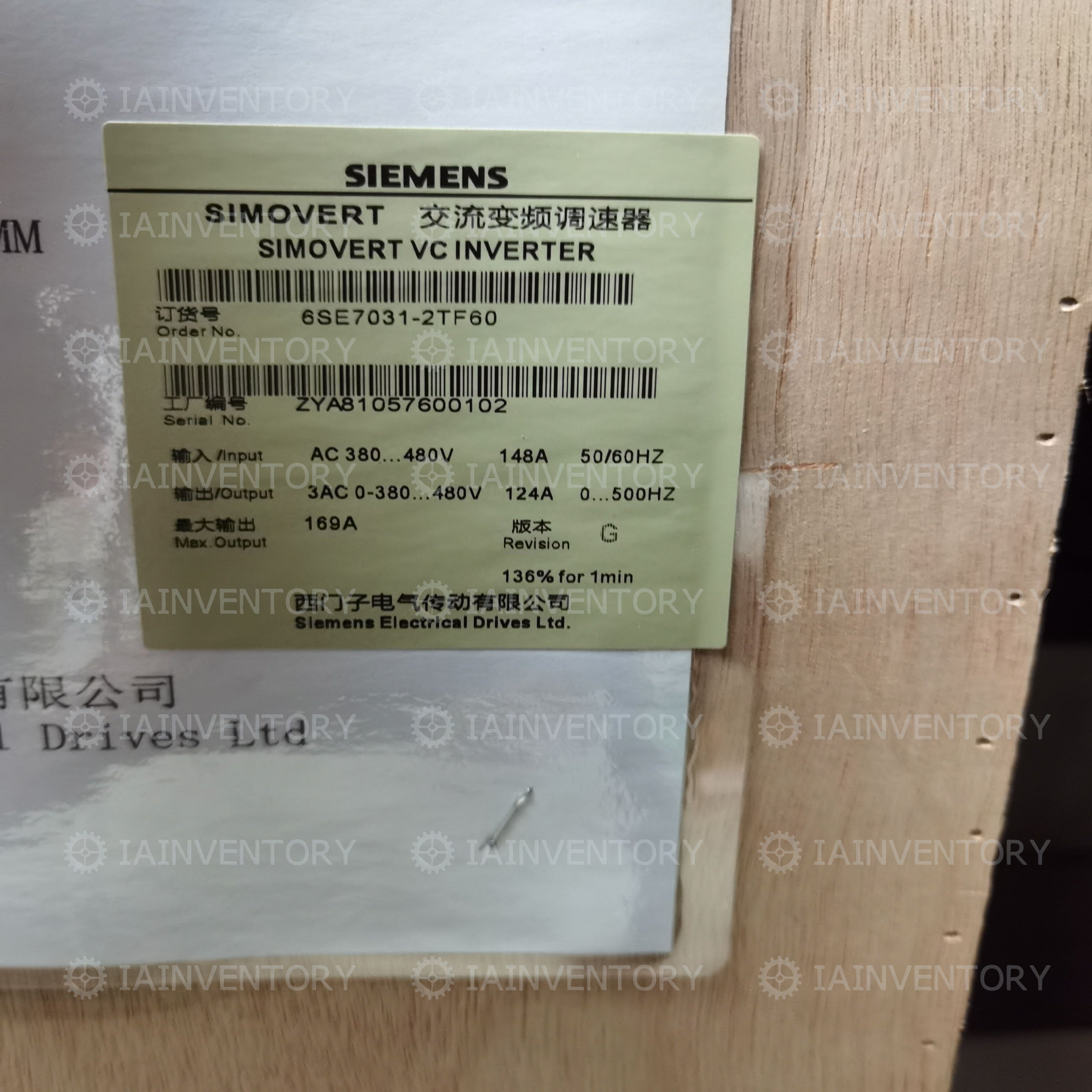 Siemens 6SE7031-2TF60