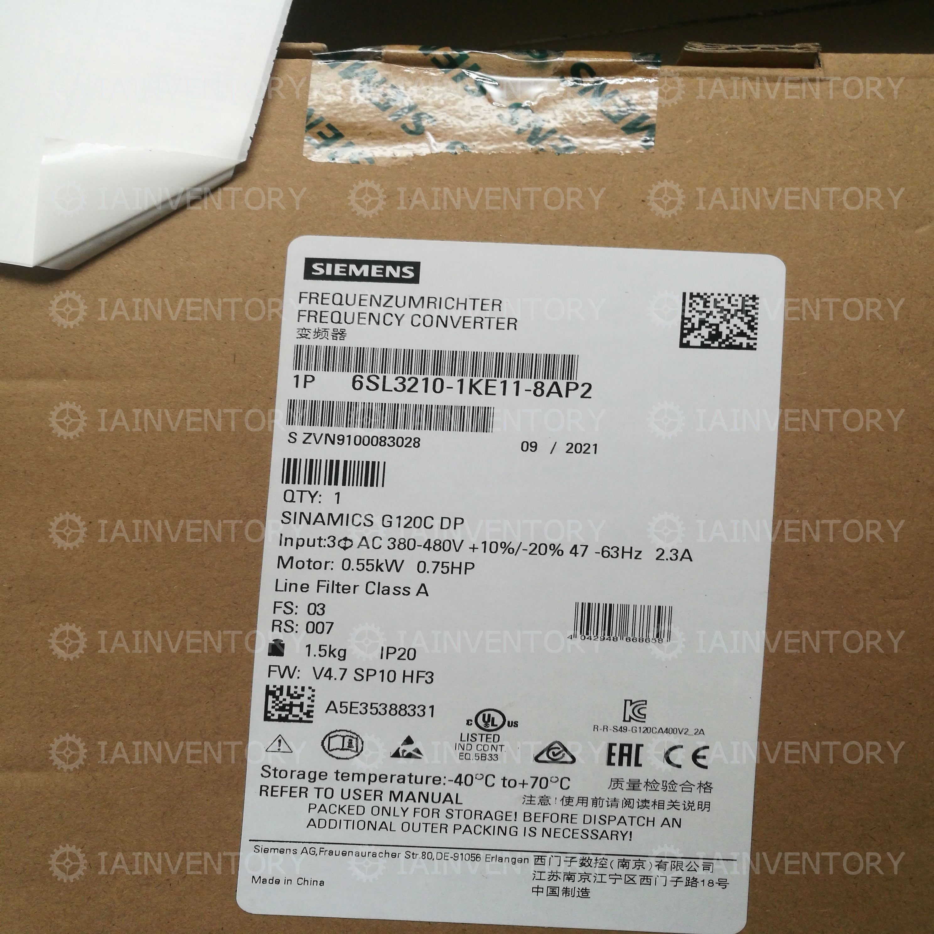 Siemens 6SL3210-1KE11-8AP2