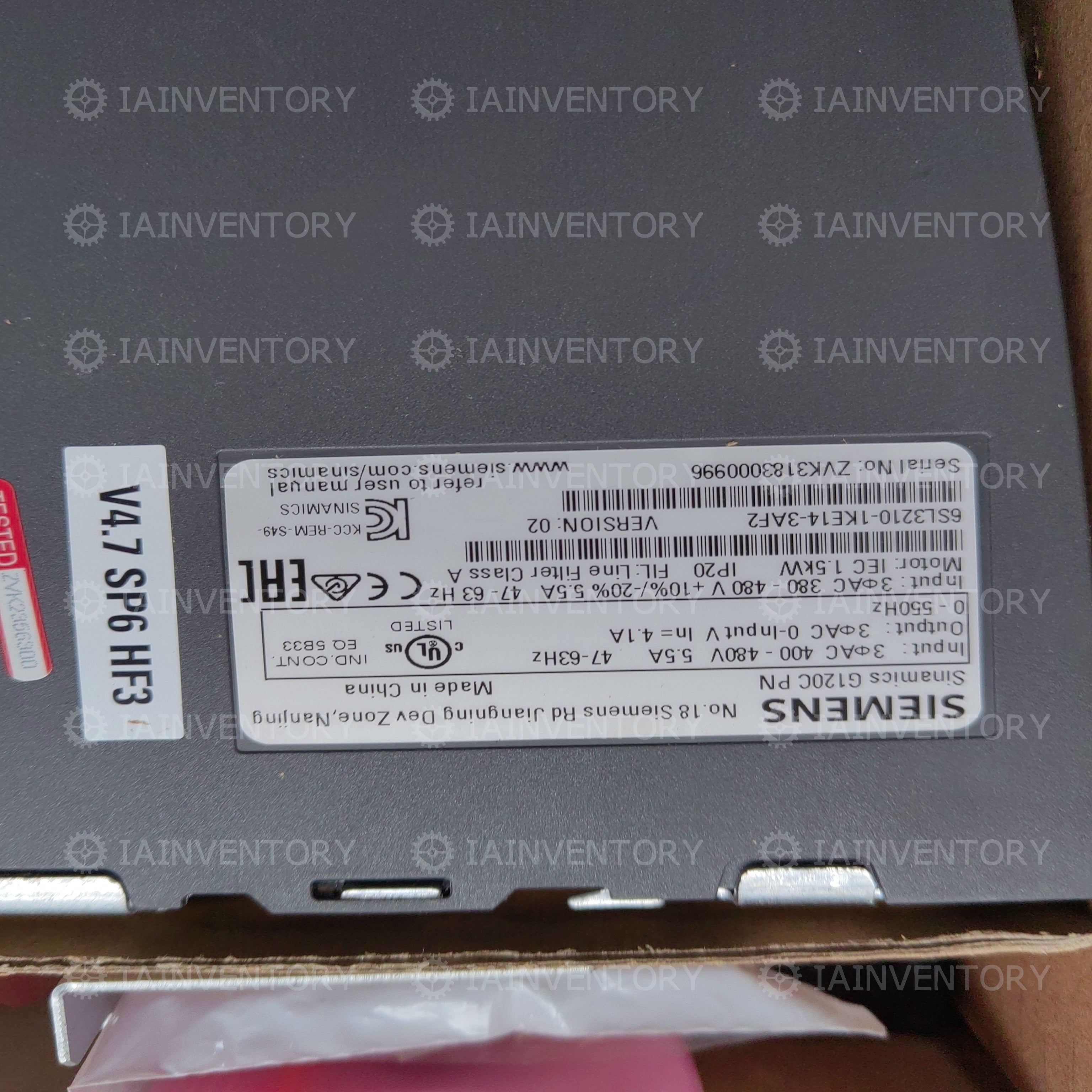 Siemens SINAMICS G120 6SL3210-1KE14-3AF2