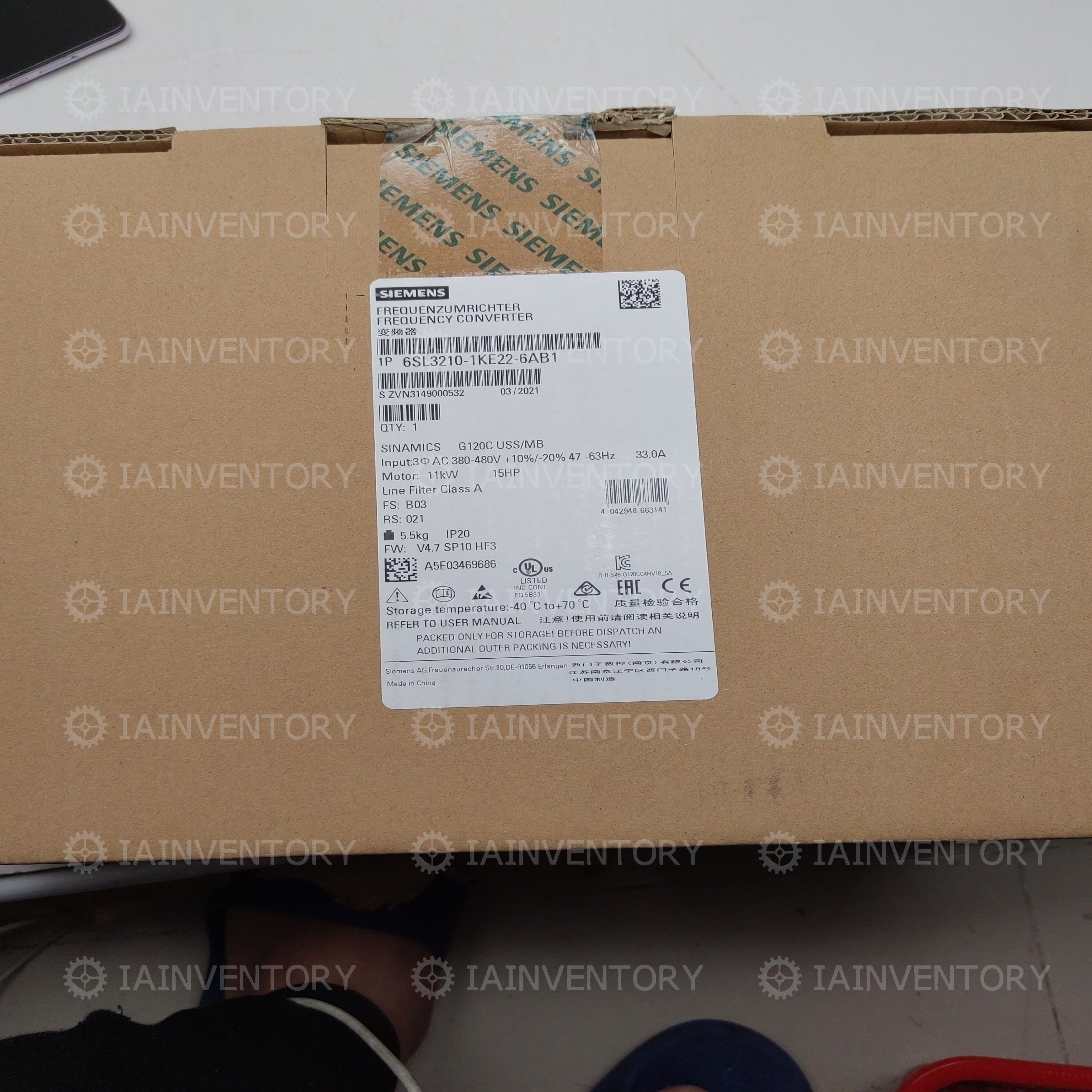 Siemens SINAMICS G120 6SL3210-1KE22-6AB1