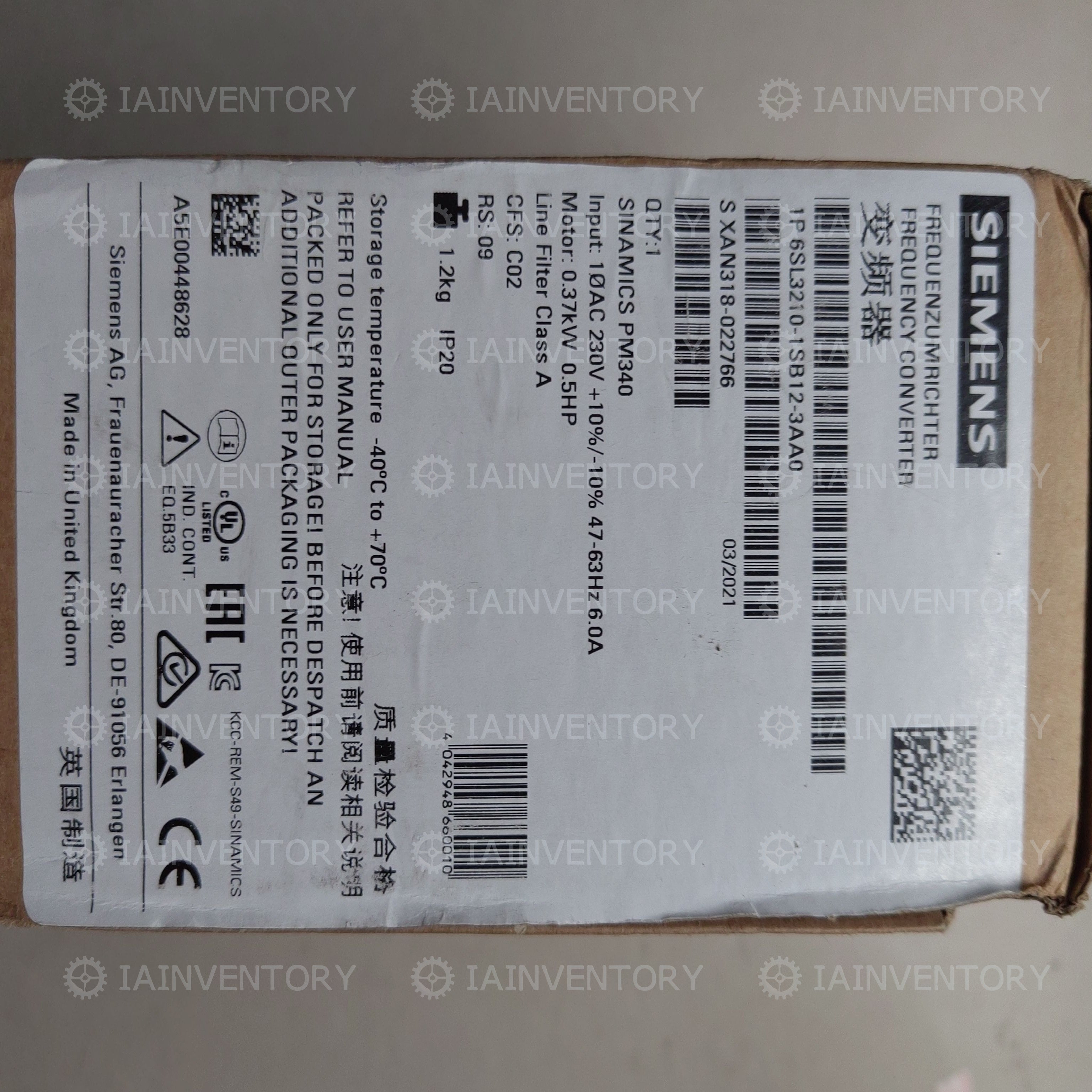 Siemens 6SL3210-1SB12-3AA0