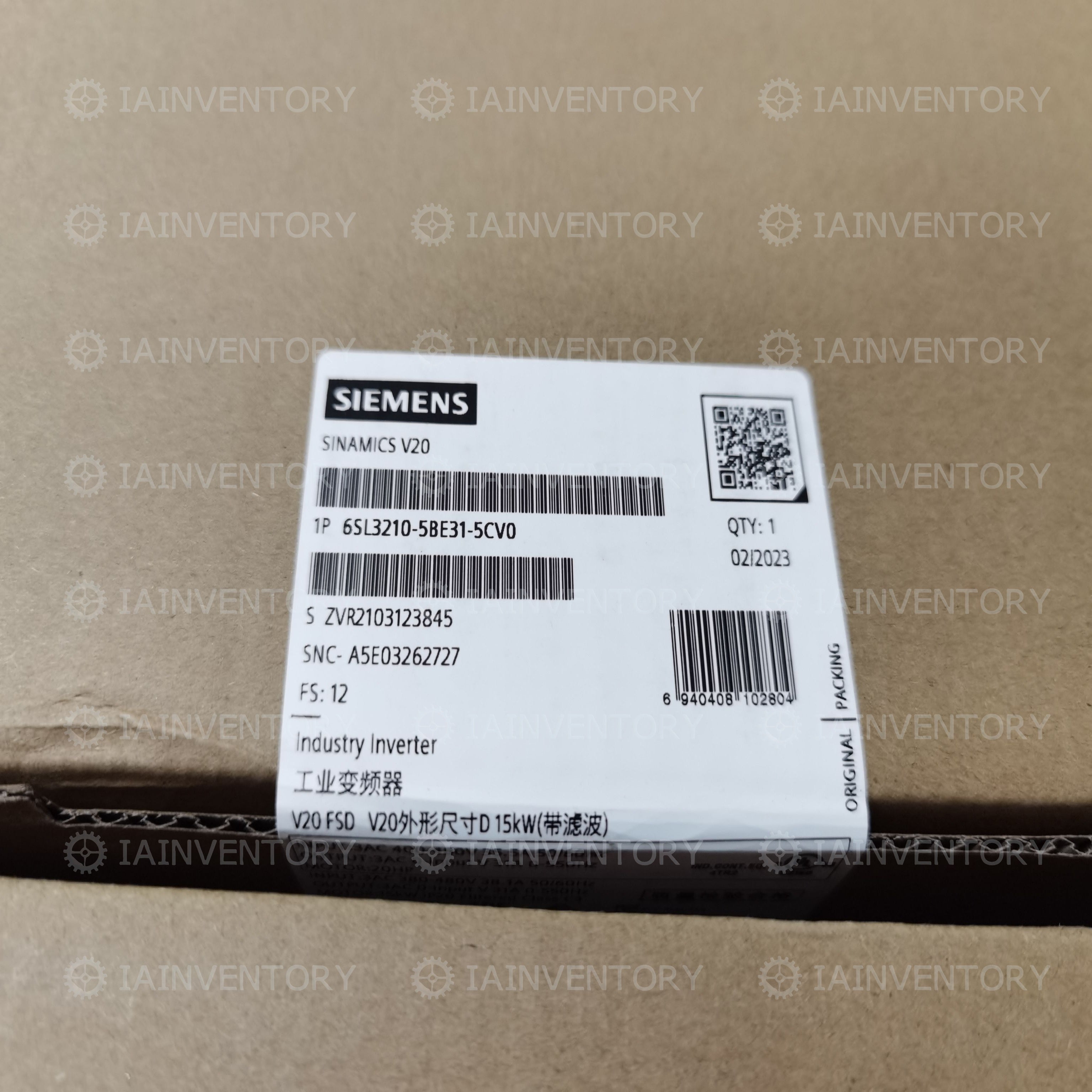 Siemens 6SL3210-5BE31-5CV0