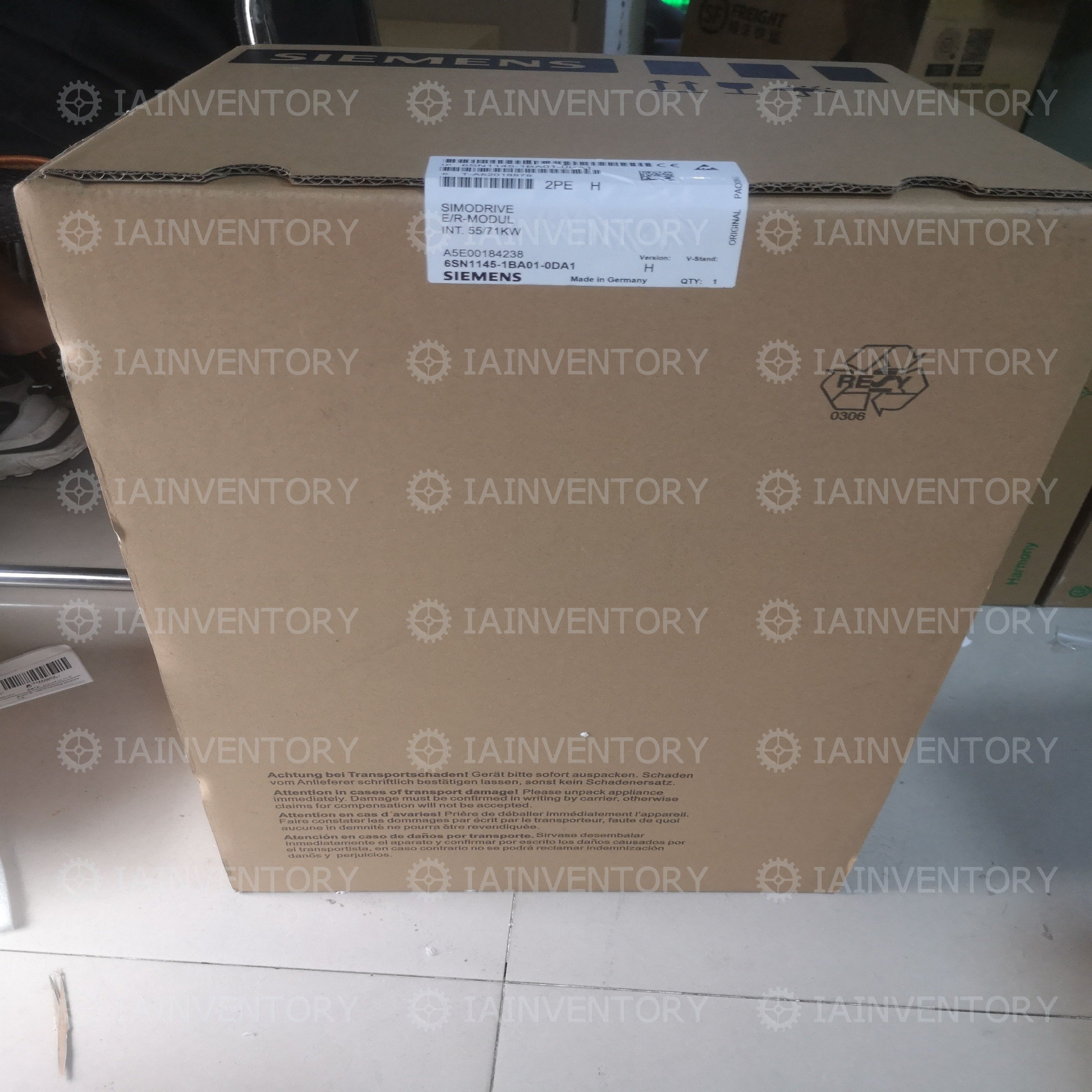 Siemens 6SN1145-1BA01-0DA1 Power Module 6SN1 145-1BA01-0DA1