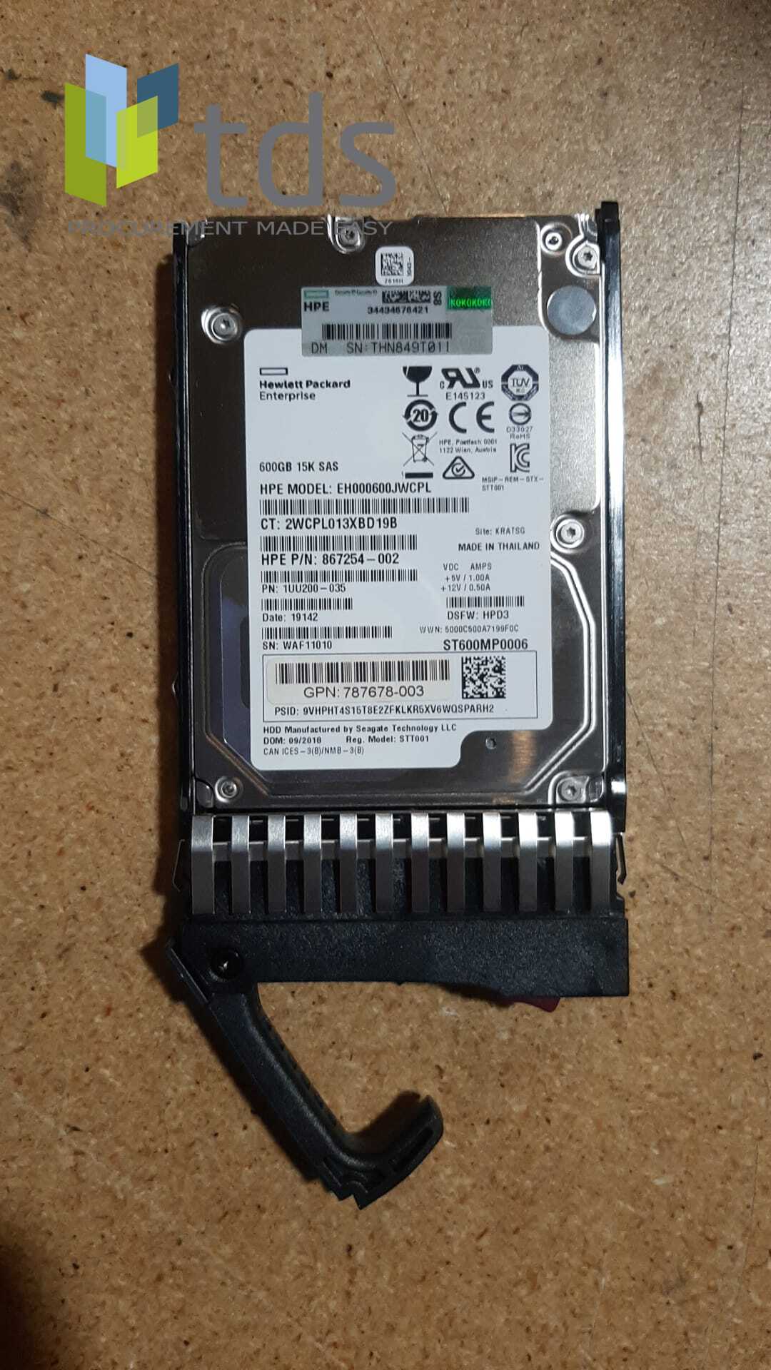 HP 787642-001 600GB 15K 12G SAS DP Server HDD | Alo Tech Solutions