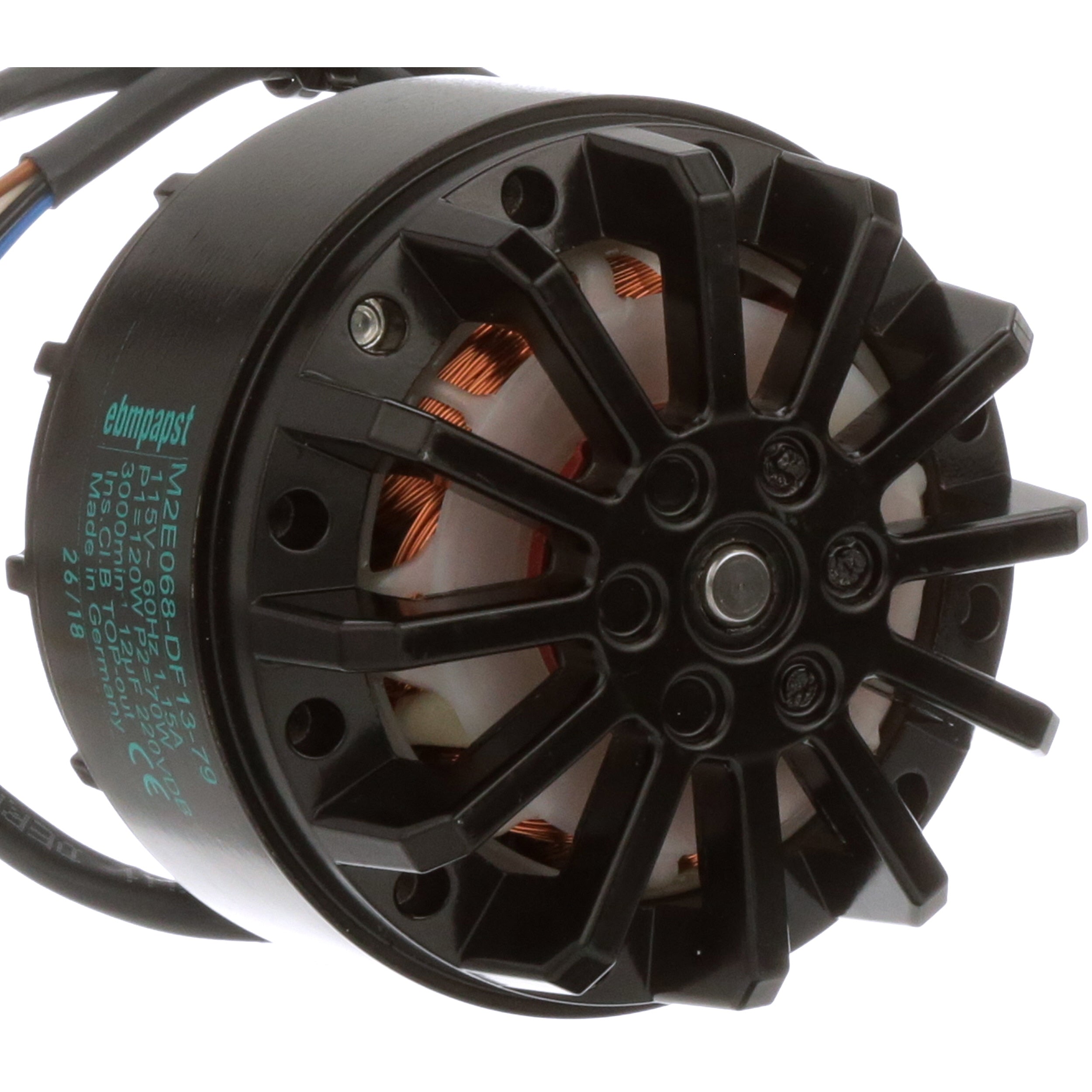 ebm-papst M2E068-DF13-79 Blower, Centrifugal, 115 VAC, 3000 RPM, 160mm, M2E068 Series