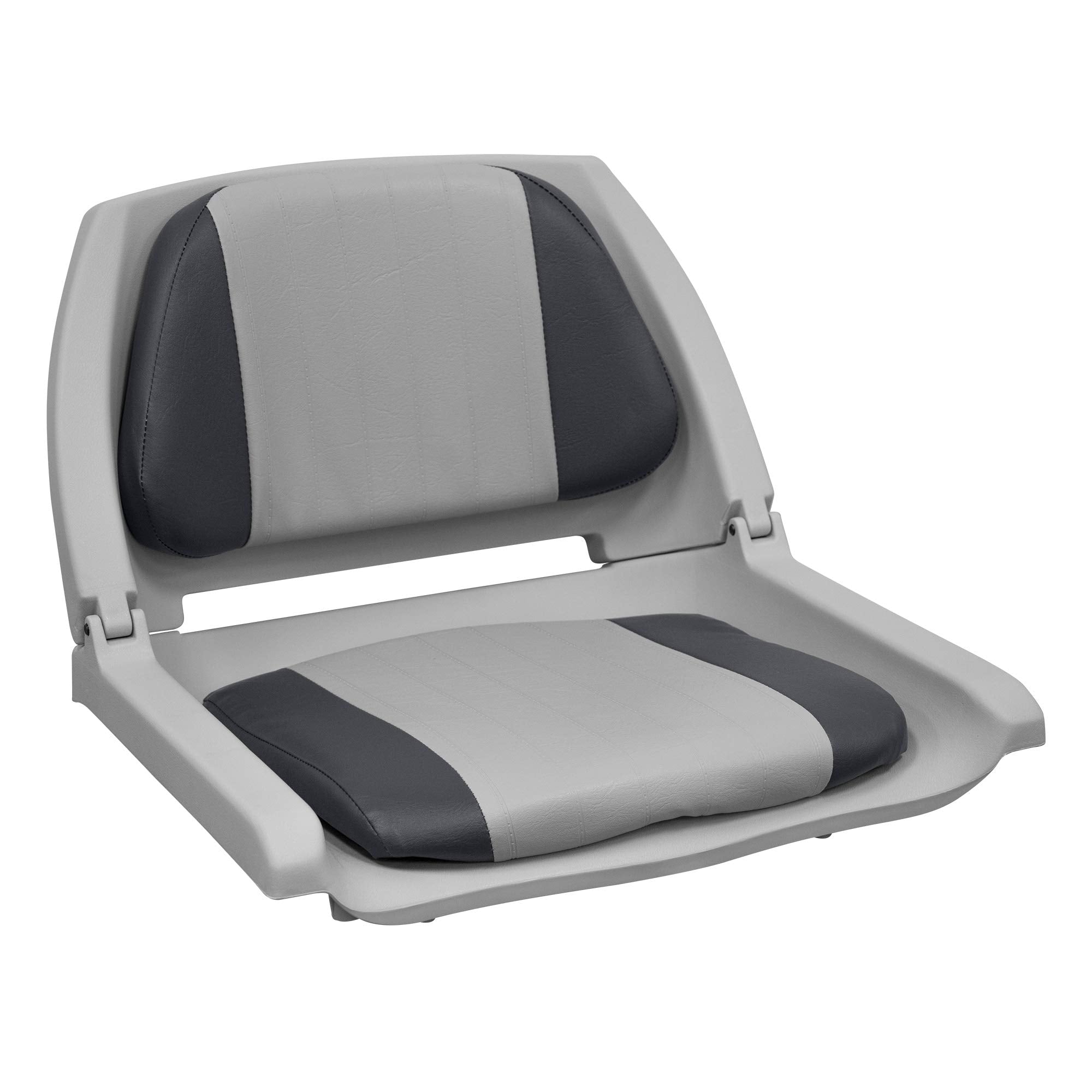 Wise Seats WD139LS012 Wise Deluxe Molded Plastic Fold-Down Seat w/Cushions, Gray/ Charcoal Cushion