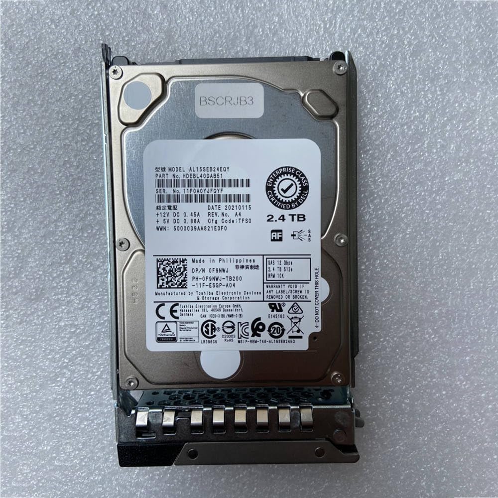2.4TB for R730 R740 AL15SEB24EQY 2.4T 10K 2.5 0F9NWJ F9NWJ Server Hard Disk - aloinfousa.com
