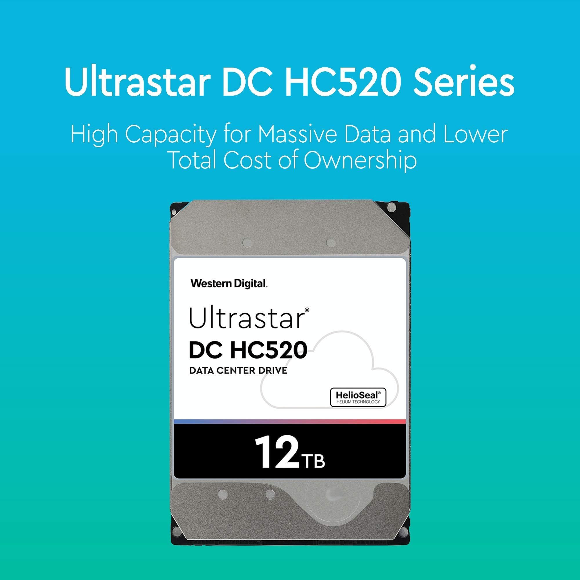 HGST WD Ultrastar DC HC520 HUH721212AL4200 12TB HDD 7200 RPM SAS 12Gb/s Interface 4Kn ISE 3.5-Inch Helium Data Center Enterprise Internal Hard Disk Drive HDD (Renewed)