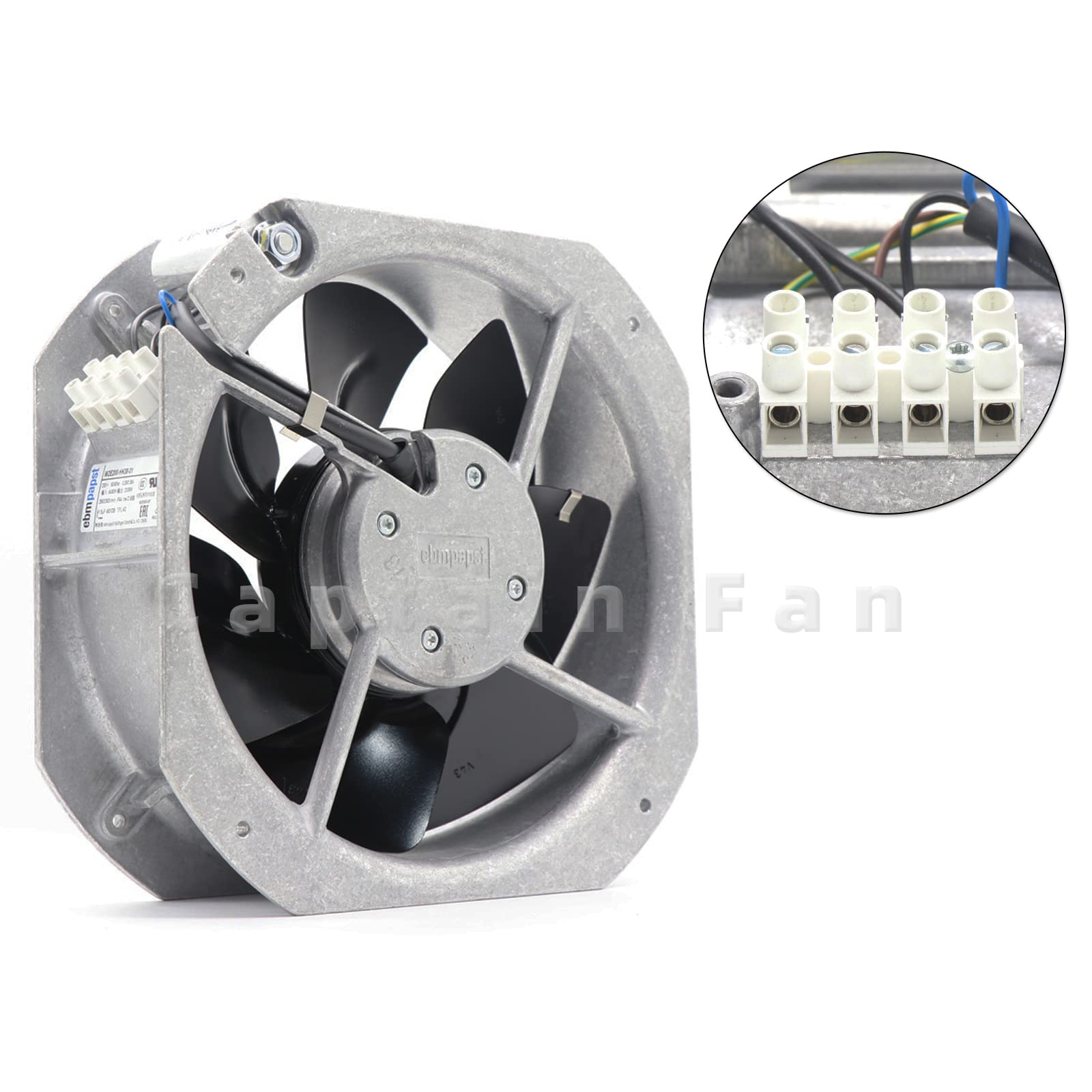 W2E200-HK38-01 Ebm Papst Fan 230VAC 80W 225 * 225 * 80MM Axial Fan for Cabinet/Electric Drive Able to Replace W2E200-HH38-01
