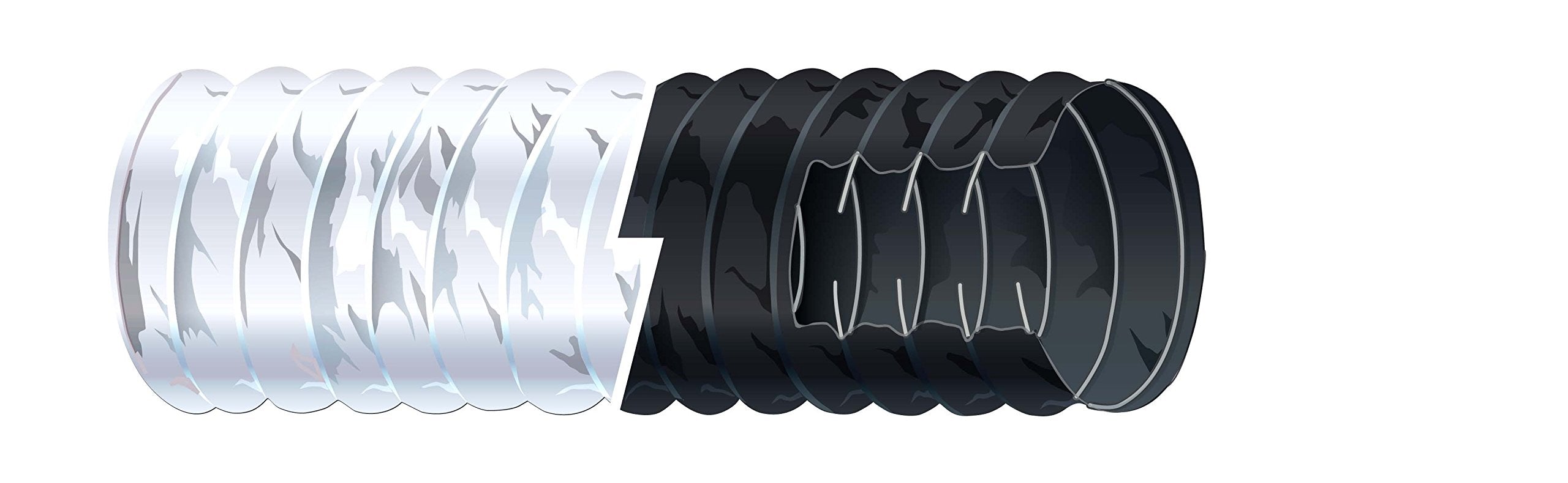 Shield 16-400-4003-1 Shields Marine Series 400 & 402 Vinylvent Ducting Hose, White
