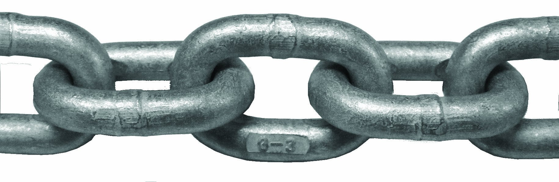 Grade 30 Proof Coil Hot Dip Galvanized Chain, 1/2" x 36' Pail