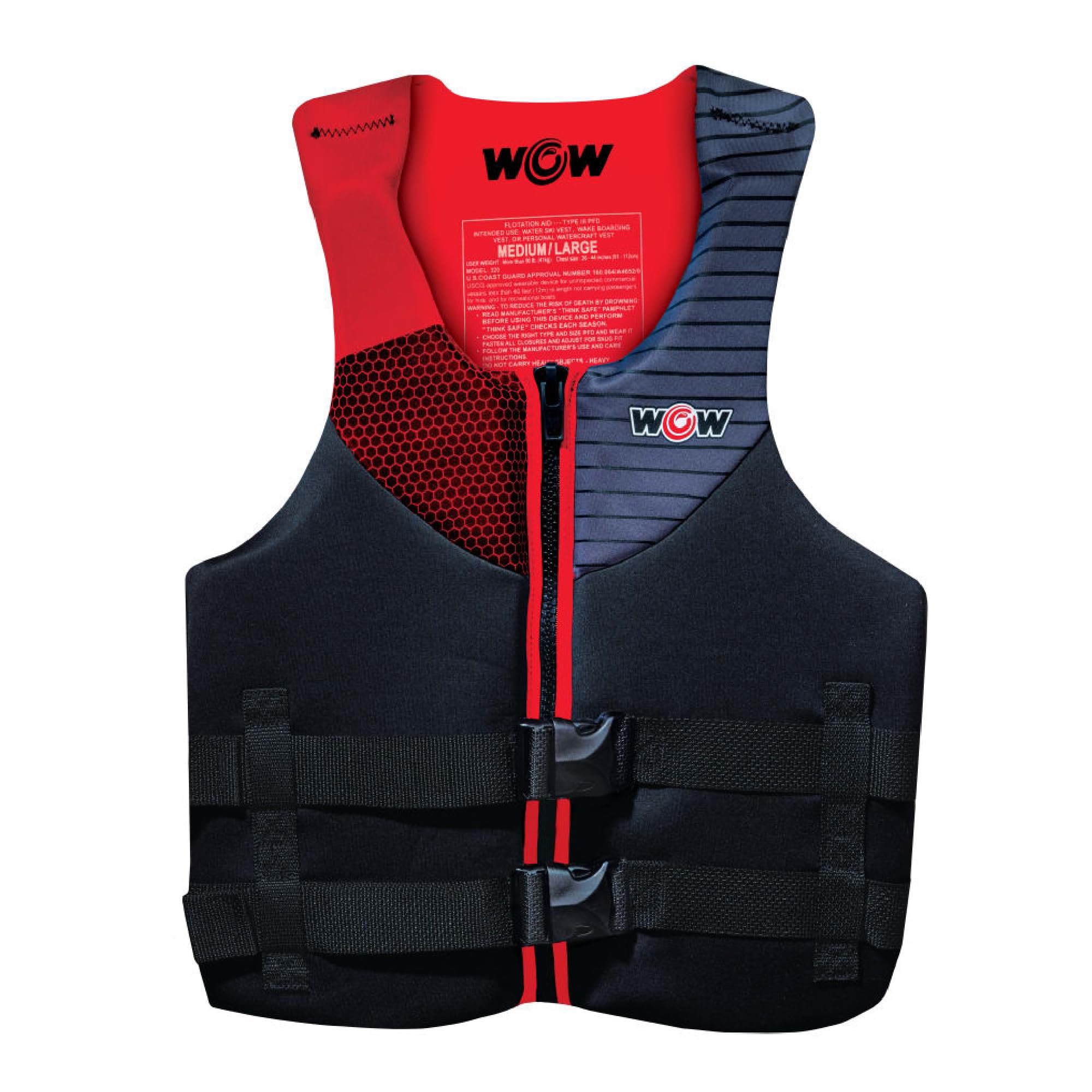 WOW Watersports 23WLV4966 Feel Good Life Vest, Red Lg/XL