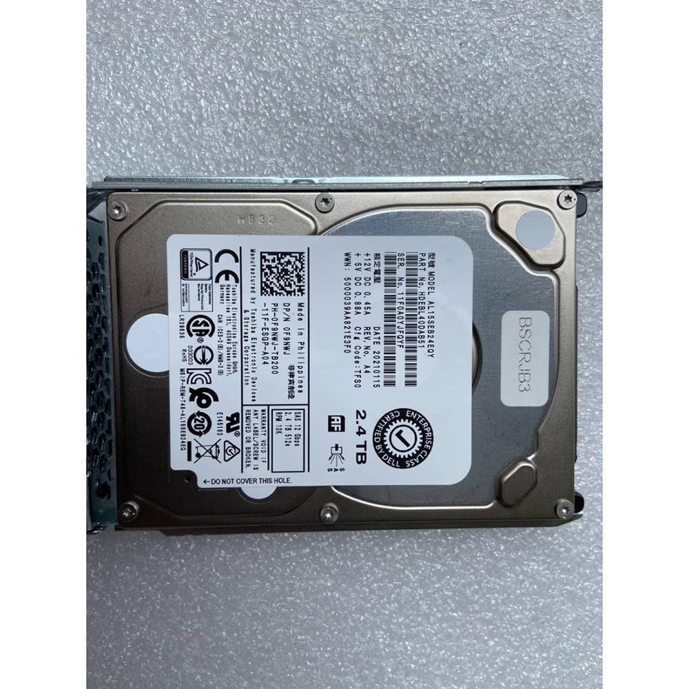 2.4TB for R730 R740 AL15SEB24EQY 2.4T 10K 2.5 0F9NWJ F9NWJ Server Hard Disk - aloinfousa.com