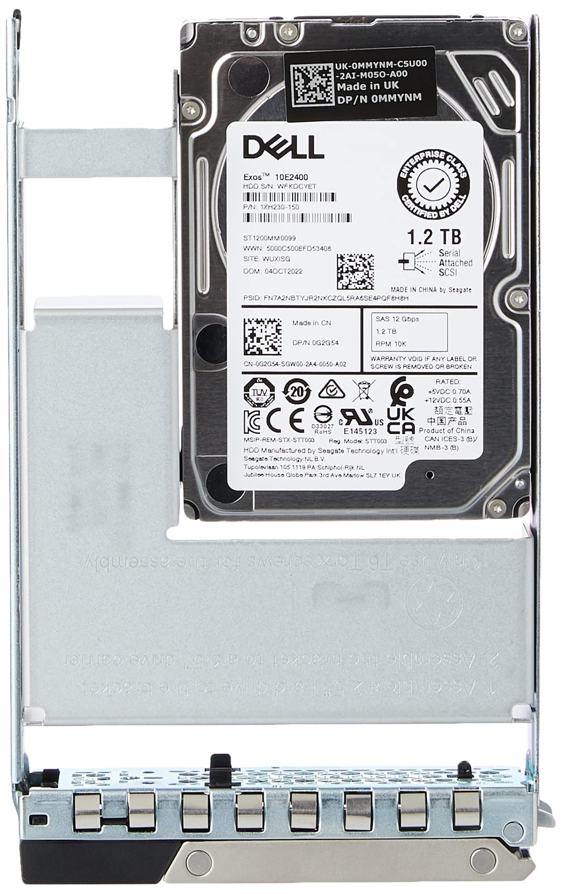 Dell 400-ATJM 1.2TB 10K RPM SAS 12GBPS 512N 2.5IN HOT-Plug 3.5IN HYB CARR - (Components > Internal Hard Drives)