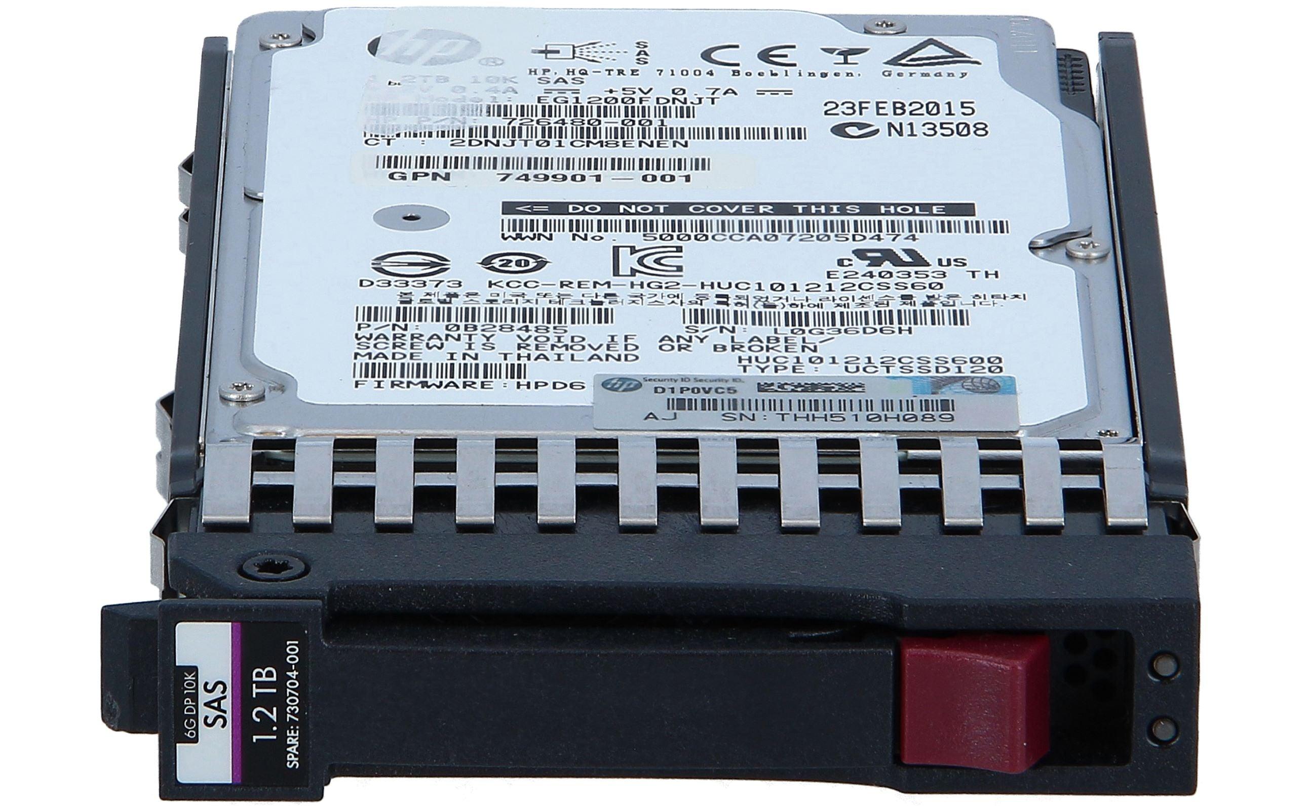E7W47A HPE 1.2TB 10K 6G 2.5" SAS MSA Hard Drive 730704-001