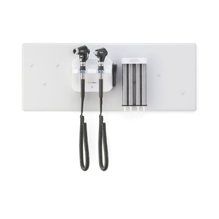 Welch Allyn Green Series 777 Integrated Wall System with PanOptic Plus LED Ophthalmoscope, MacroView Plus LED Otoscope for iExaminer, and Ear Specula Dispenser (777-PM3WXX-US