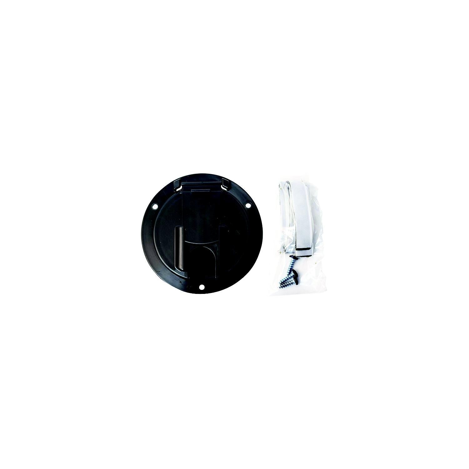 Valterra A10-2137BKVP Cable Hatch, Medium Round, Black