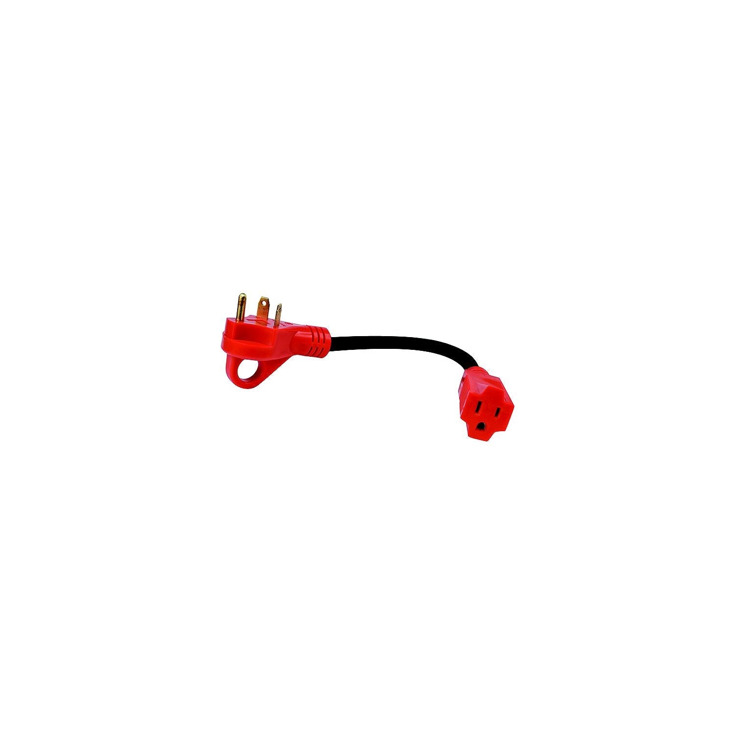 Valterra A10-3015 30AM-15AF Adapter Cord with Handle, 12", Bulk