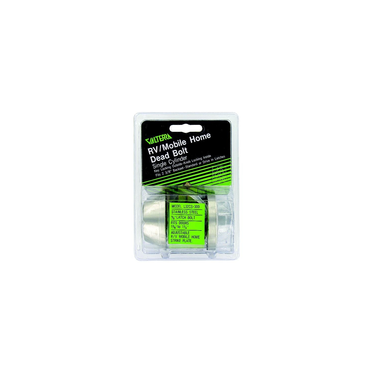 Valterra L32CS3008 SS 3 Way Universal Single Cylinder RV Lock Unlock Deadbolt