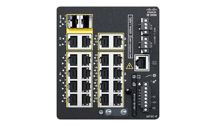 Cisco Catalyst IE-3100-18T2C-CC-E Industrial Gigabit Switch