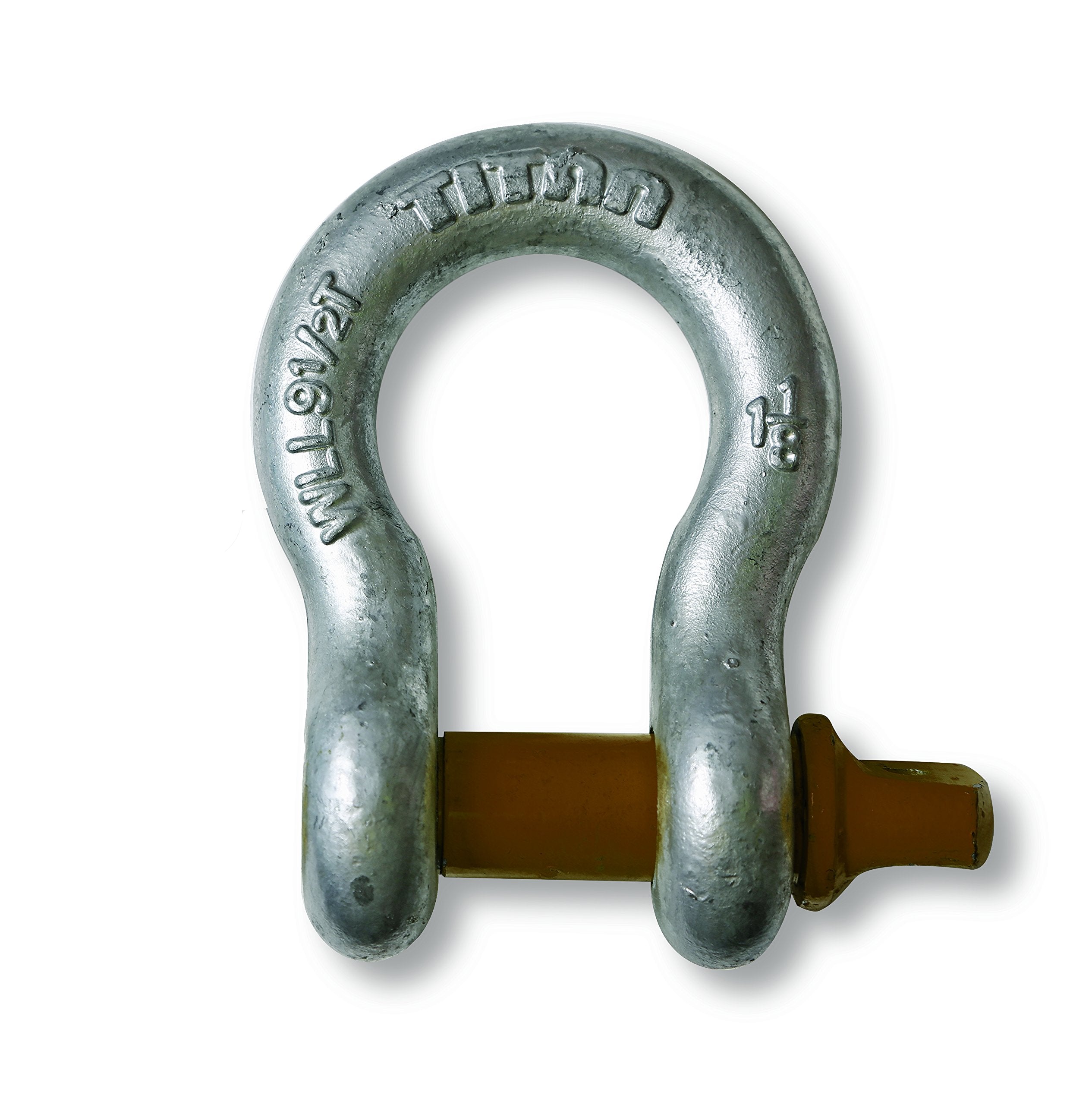 Titan Chain 10319059 Hot Galvanized Bow Shackle, 1-1/8"