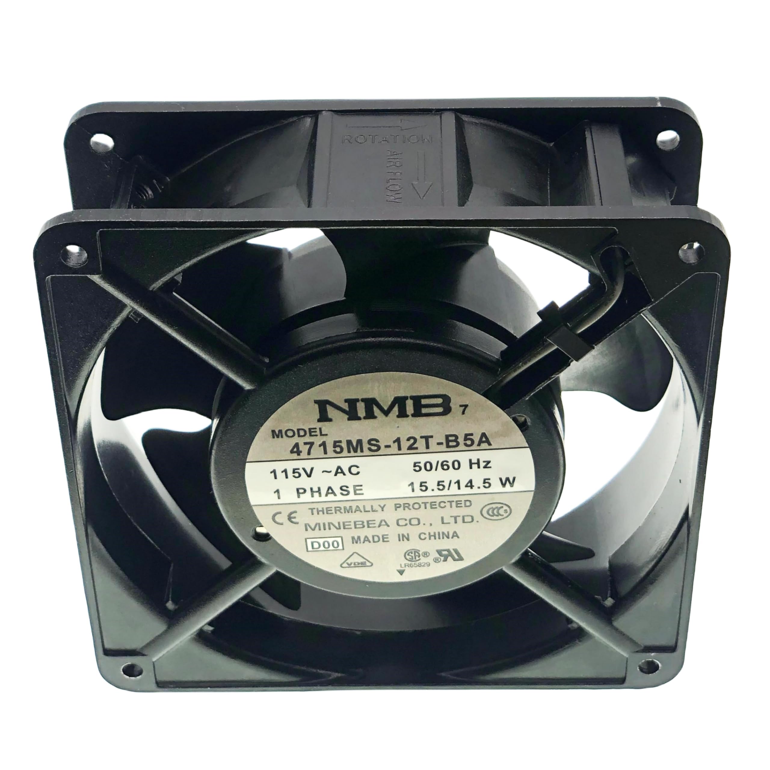 4715MS-12T-B5A BTH 2-pin Cooling Fan,AC115V 15.5/14.5W 120 ×120 ×38mm 12038 Cooling Fan