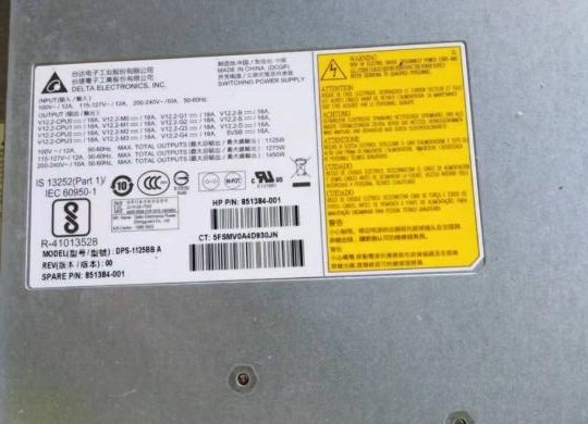 851384-001 1125W Netzteil Power Supply DPS-1125BB A For HP Workstation Z8 G4