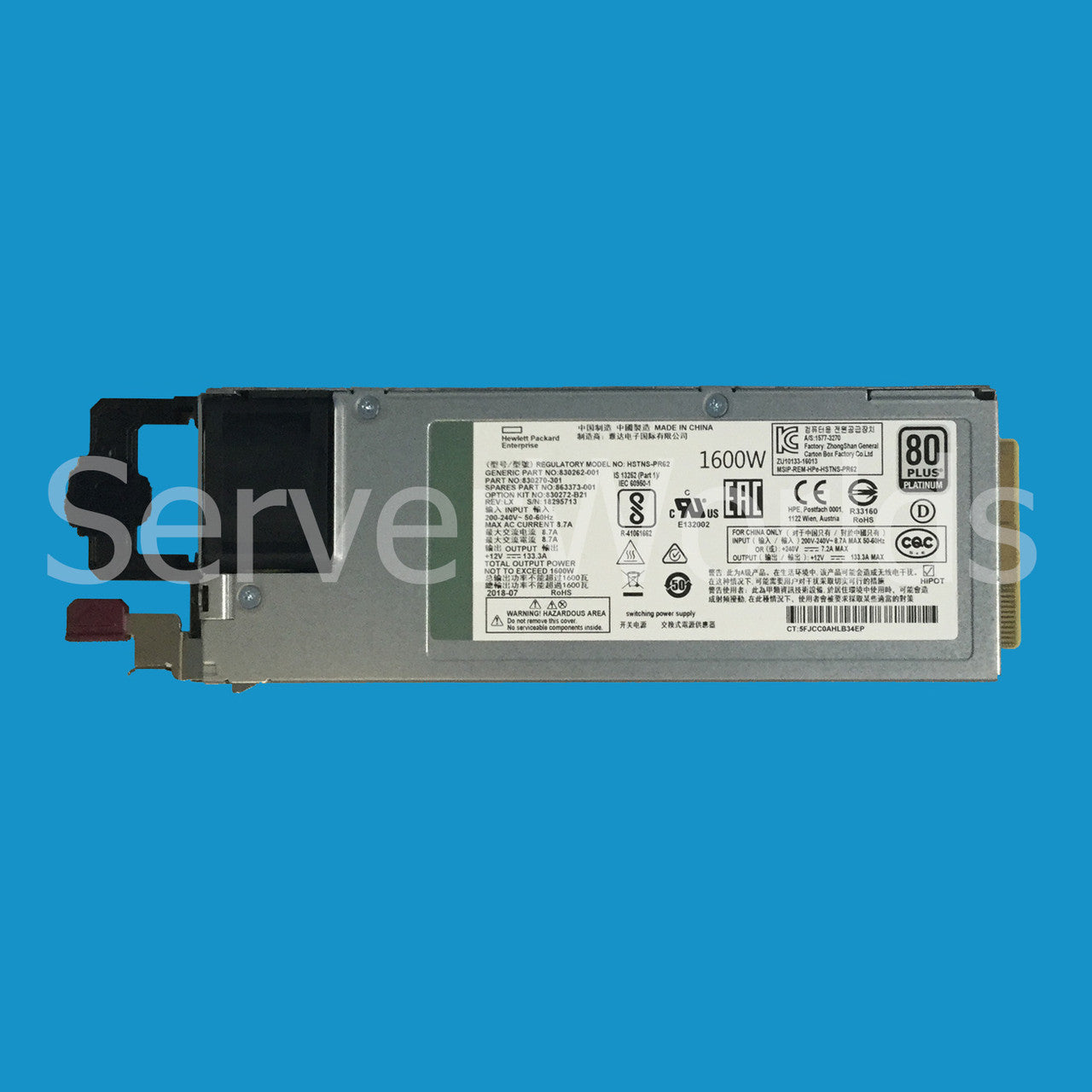 HP 863373-001 1600W Power Supply HSTNS-PR62 863373-001 830272-B21