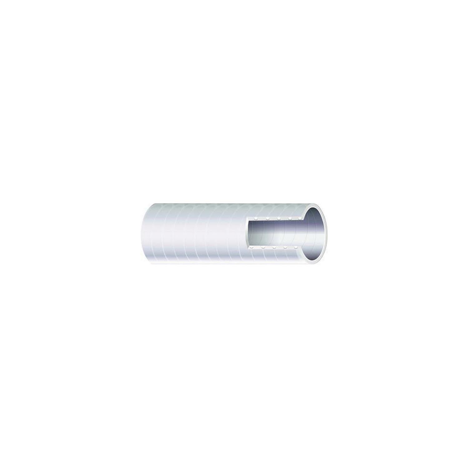 Shield 16-148-1003W Shields Marine Extra Heavy Duty Series 148 White Vac 10', Hose, 3" Bend, 1" ID
