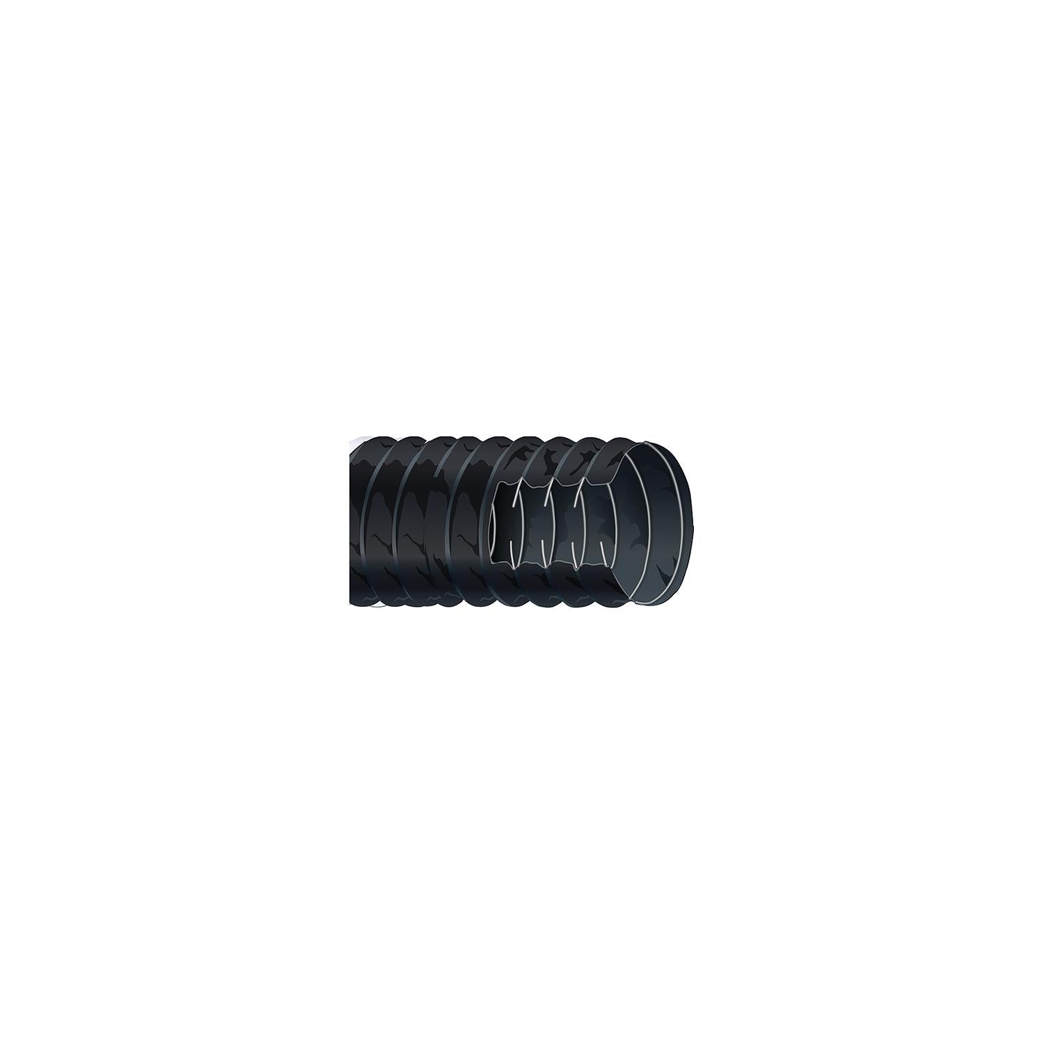 Shield 16-402-4000 Shields Marine Series 400 & 402 Vinylvent Ducting Hose, Black