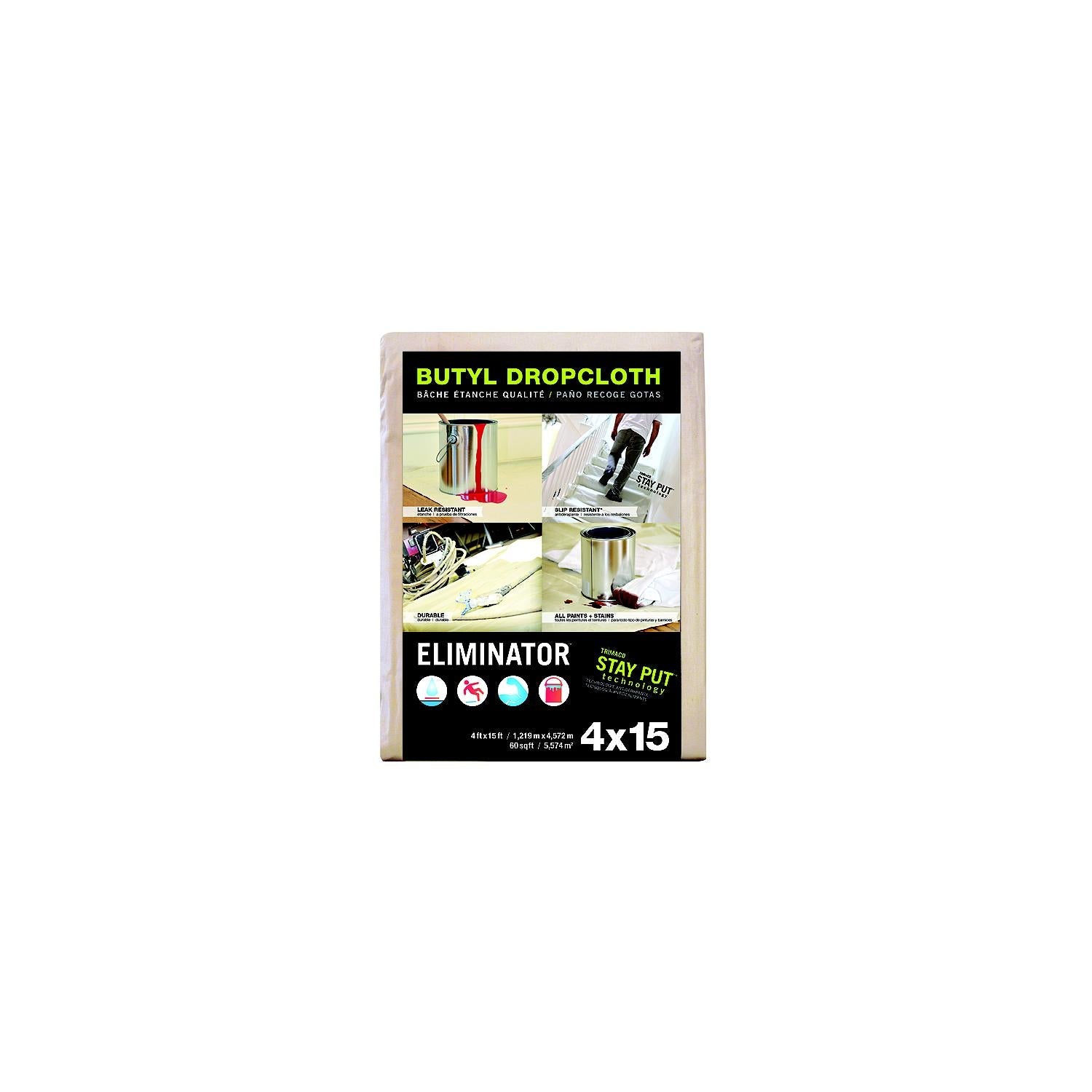 Trimaco 80328 Dropcloth, Butyl 4' X 15'