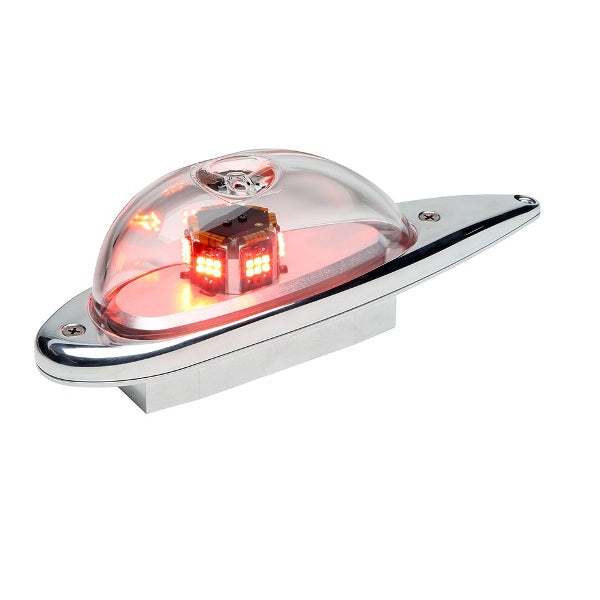 LED Anti-collision light (lower 5-Hole mount cable pigtail, 2 lens drain holes (Hawkers, Red 28V (9008817