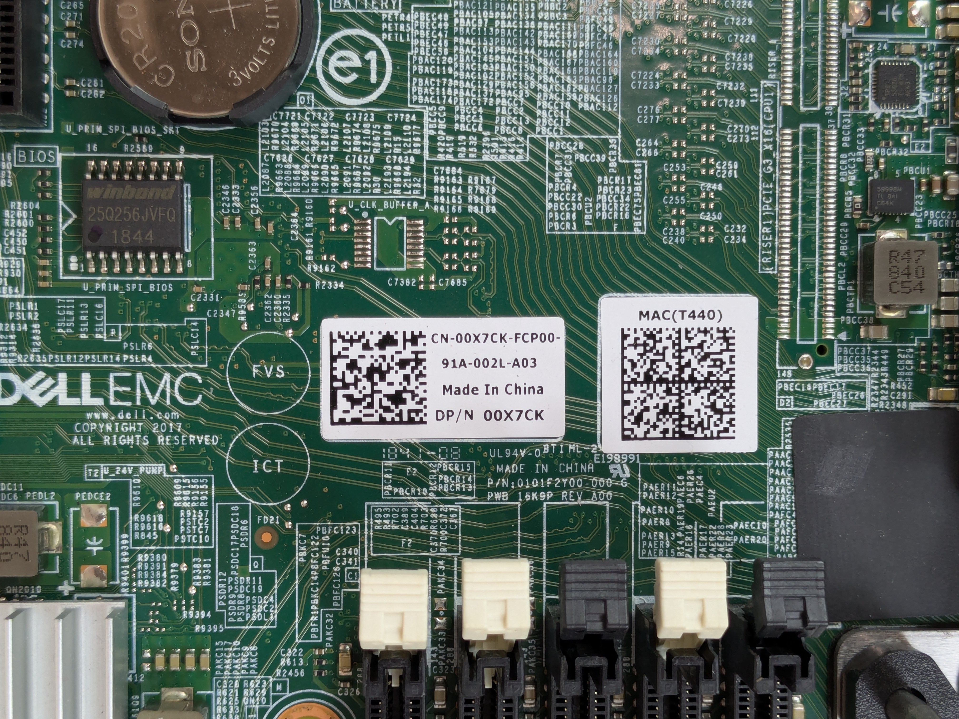 Placa base del sistema principal Dell 0X7CK V2 para servidor PowerEdge T440