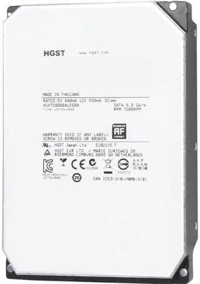 Alt view image 4 of 4 - HGST Ultrastar He8 HUH728080ALE600 8TB 7200 RPM 128MB Cache SATA 6.0Gb/s 3.5-Inch 512e ISE Helium Enterprise Data Center Hard Disk Drive