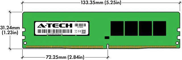 A-Tech 32GB DDR4 2666MHz DIMM PC4-21300 UDIMM Non-ECC Unbuffered CL19 2Rx8 1.2V 288-Pin Dual Rank Desktop Computer PC RAM Memory Upgrade Module