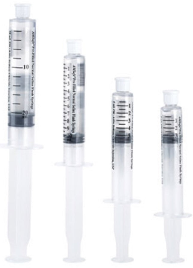 Pre-Filled Saline Flush Syringe, Sterile Field, 3 mL Fill in 12mL, 180/Cs