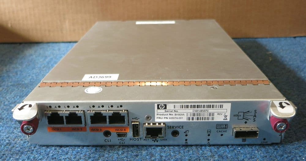 BK829A BK829B 629074-001 629074-002 Controlador HPE P2000 G3 iSCSI MSA Controlador de repuesto