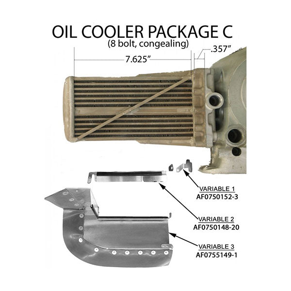 Cessna 180 1956-81 182 58-73 Package D Engine Baffle Kit, Powder Coat, Orange Seals