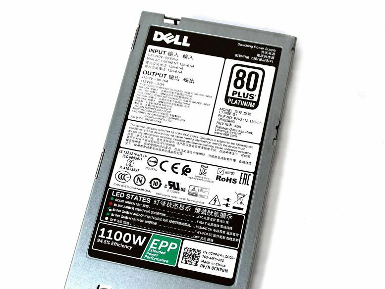 CMPGM 0CMPGM 1100W For Dell R530 R630 R730 R830 Server Modular Power Supply Unit PSU L1100E-S1
