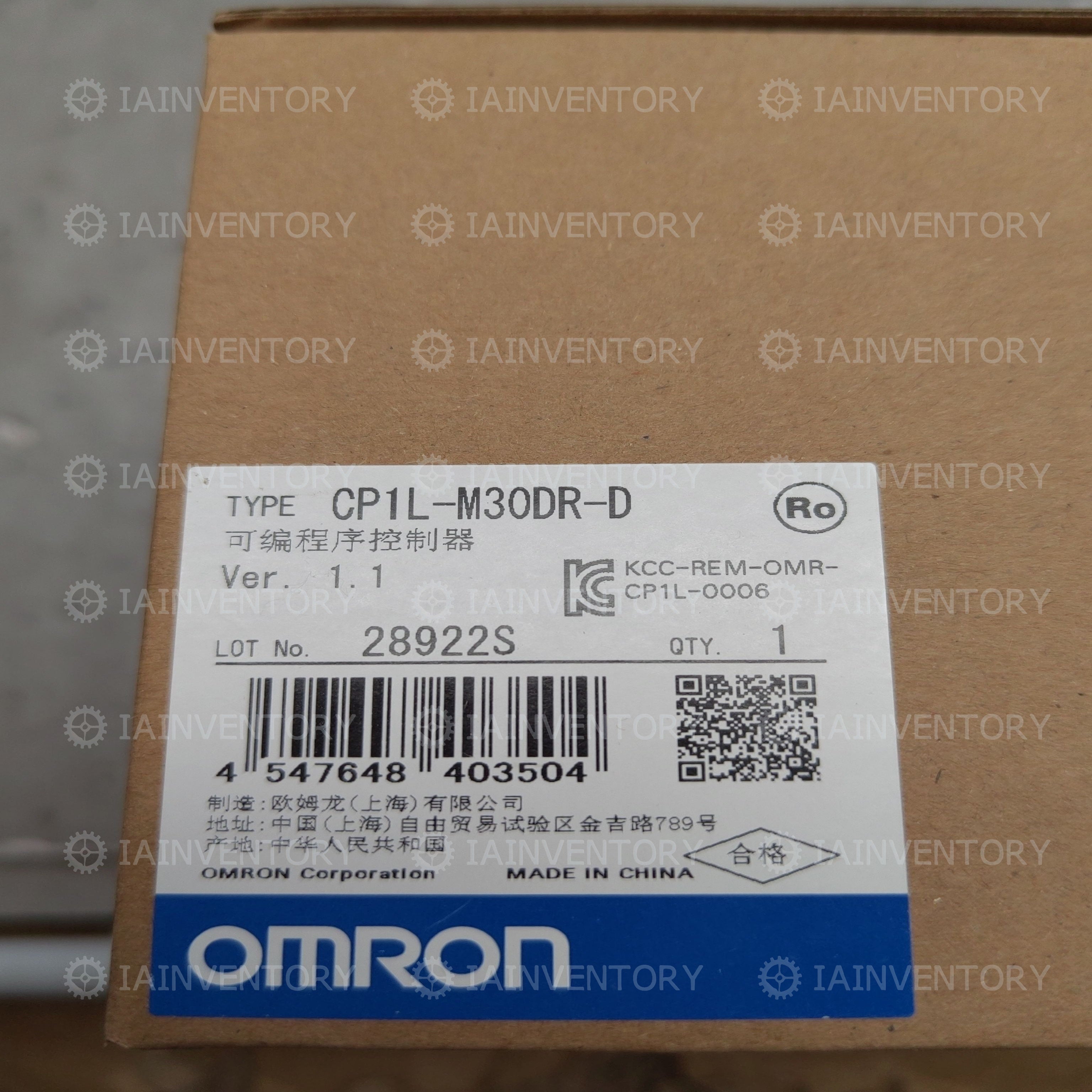 OMRON Programmable Controller CP1L-M30DR-D CP1LM30DRD PLC