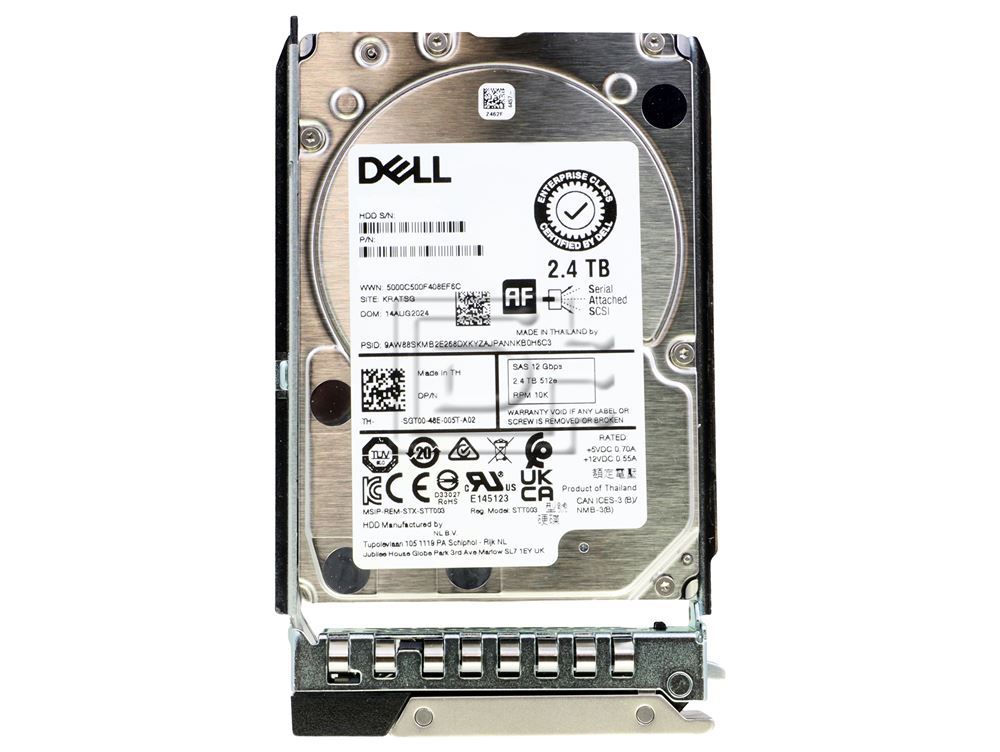 Dell 400-BEGI / 3KP7H 2.4TB SAS 2.5inch 10K RPM 12Gb/s 512e Hard Drive Kit