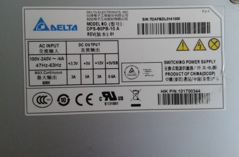 Delta DPS-80PB-10A For Haikang DVR 7916he-e4 / 7932hw-e4 / 7916n power supply