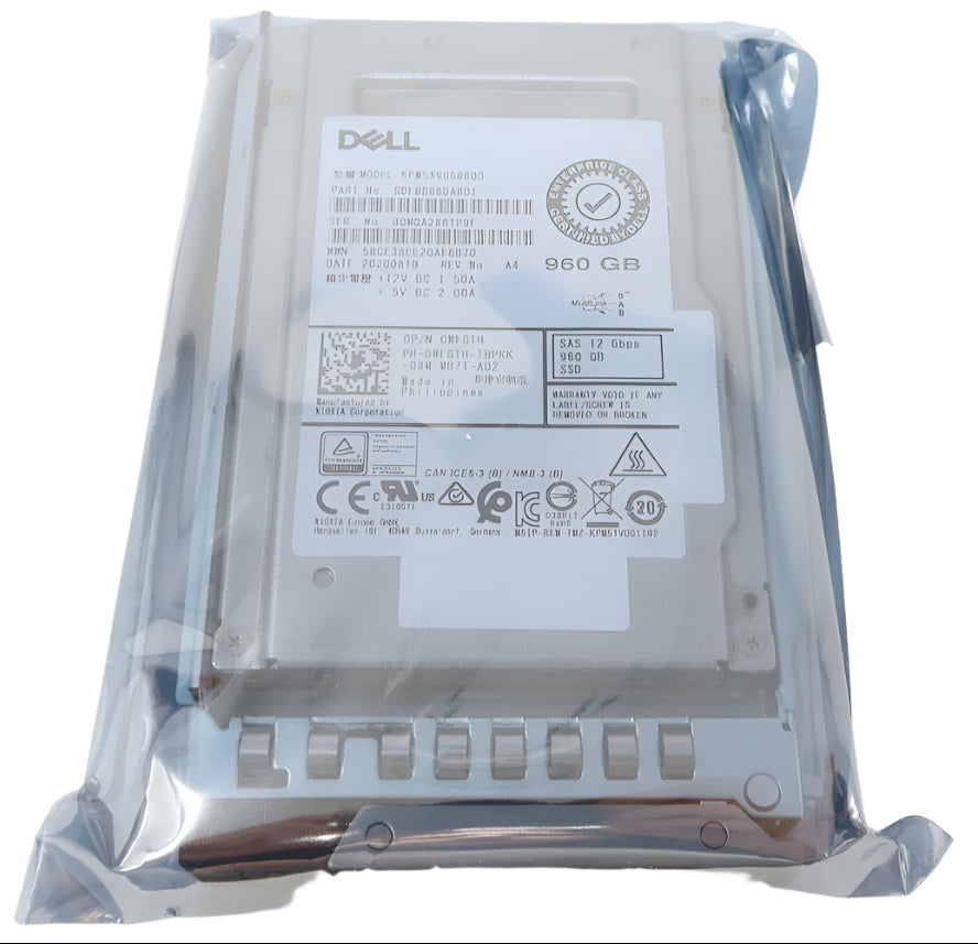 Dell 960GB SAS 2.5" 12Gbs MLC MU SSD Gen14 KPM5XVUG960G 0WFGTH