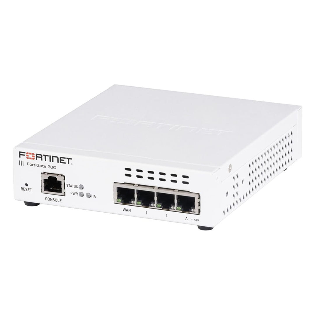 FortiGate 30G Firewall FG-30G – 4 GE Ports, VPN & NGFW for Small Businesses