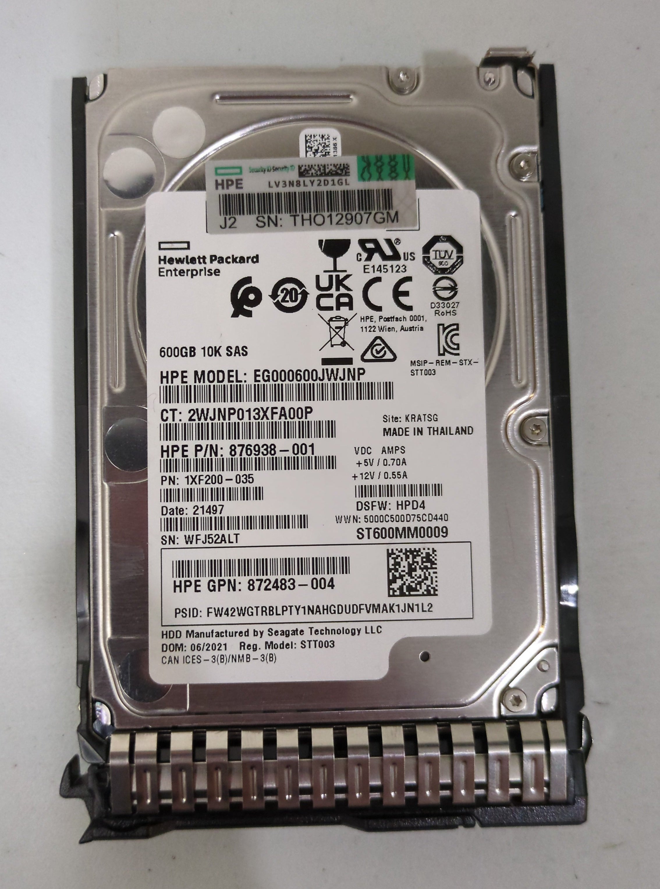 HPE 872736-001 - 600GB 10K SAS HDD Connector View | Alo Tech Solutions