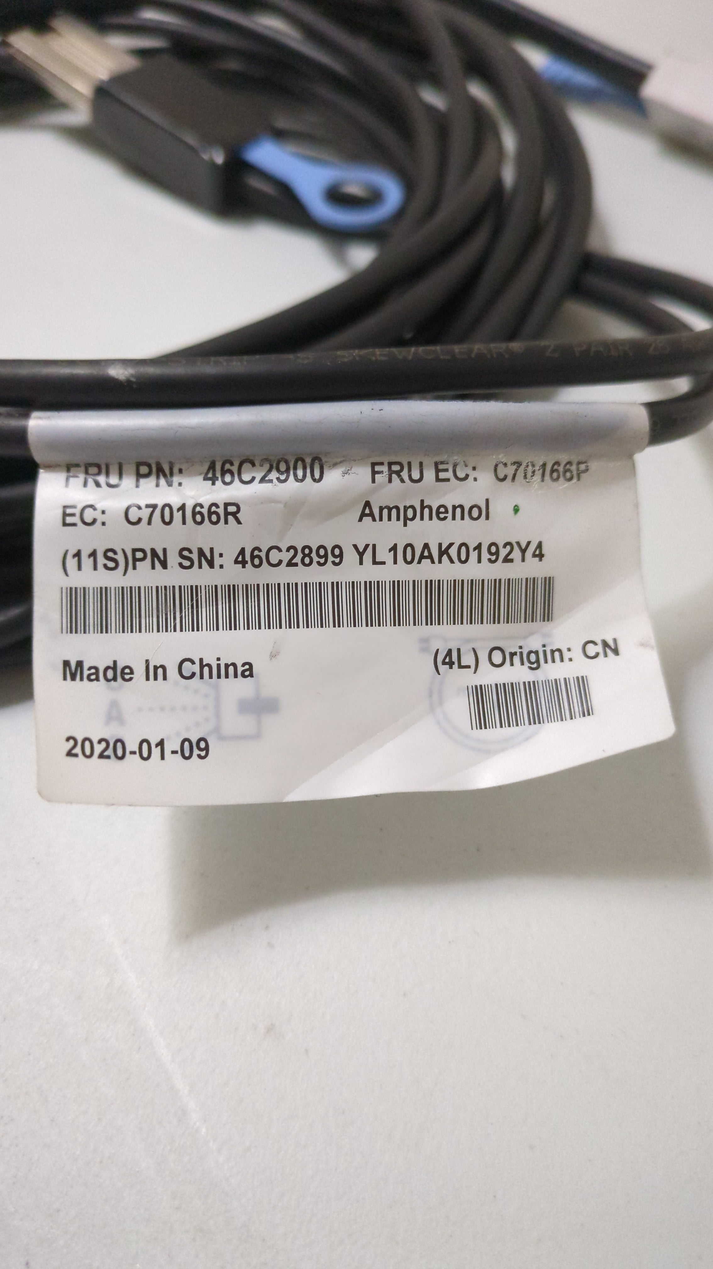 IBM 46C2900 - Mini-SAS HD Cable Label Detail | Alo Tech Solutions