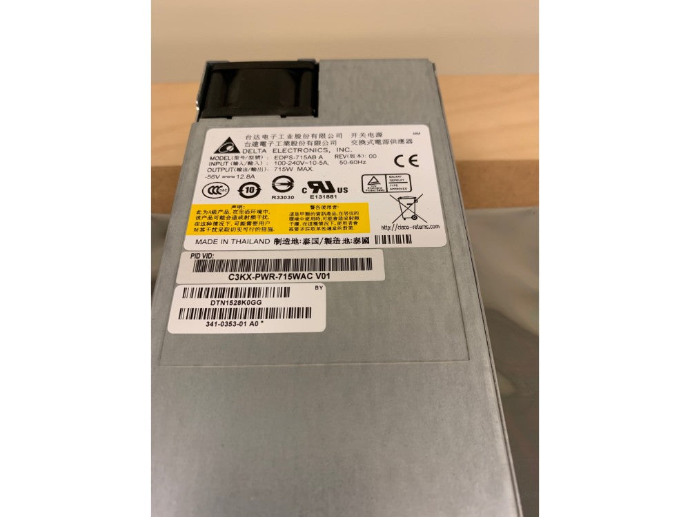 Cisco C3KX-PWR-715WAC AC Power Supply for Catalyst 3750X/3560X Series Switches